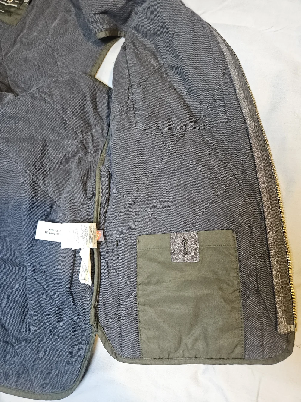 J. Crew Quilted Olive Green Men's Vest